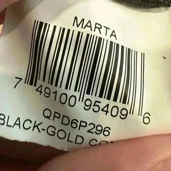 BCBGMAXAZRIA NWT Marta Black Gold Dress Size L Allover Sequin Striped Sheath - Picture 9 of 11